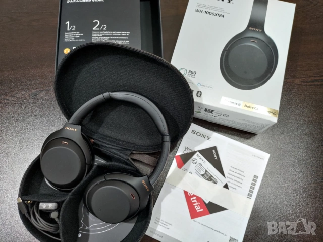 Sony WH-1000XM4, Wireless Noise Cancelling Слушалки, Пълен Комплект, Отлично Състояние, снимка 4 - Bluetooth слушалки - 54005202