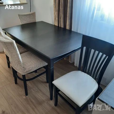 Кухненска маса с четири стола, снимка 2 - Маси - 56327110