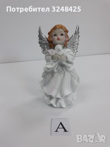 Ангел изправен с гълъбче- Модел А, снимка 1 - Статуетки - 37925837