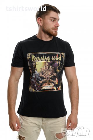 Нова мъжка тениска с дигитален печат на музикалната група Running Wild, снимка 6 - Тениски - 37697447