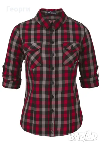 Стилна риза arizona, сиво-черно-червено каре, EUR 38, снимка 3 - Ризи - 50252356