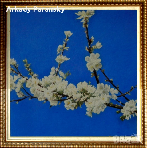 Клон на цъфтяща череша, снимка 2 - Картини - 54217546