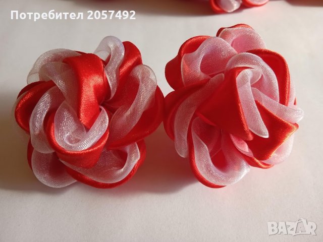 Ластици за коса „Розички“, снимка 1 - Шноли, диадеми, ленти - 31250739