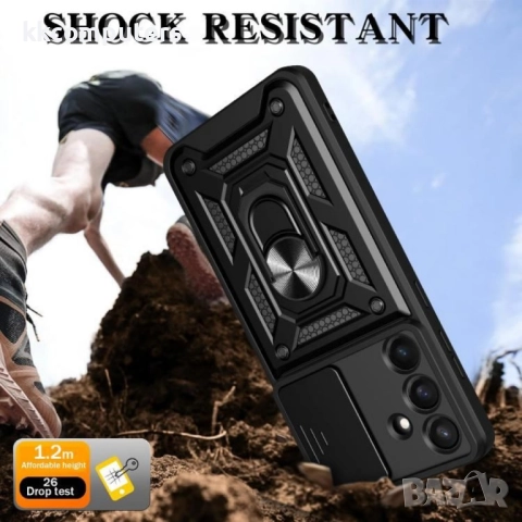 Samsung Galaxy S25 FE Удароустойчив Ring Holder/ Sliding Camera Cover Калъф и Протектор, снимка 9 - Калъфи, кейсове - 51832222