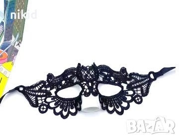 20 домино черна бяла червена маска дантела за лице очи маскарад парти бал, снимка 5 - Други - 44329501