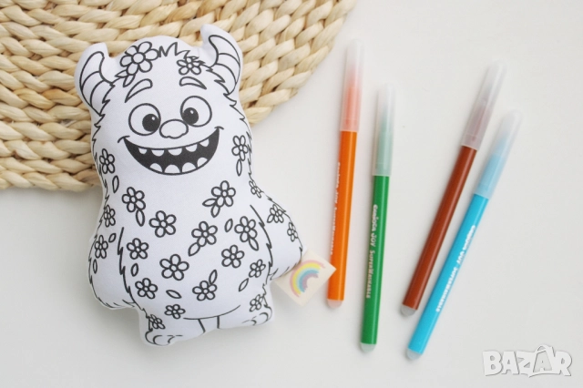 Цветни приятелчета, Творческа игра, Рисуване, Комплект рисуване, снимка 7 - Образователни игри - 52368140