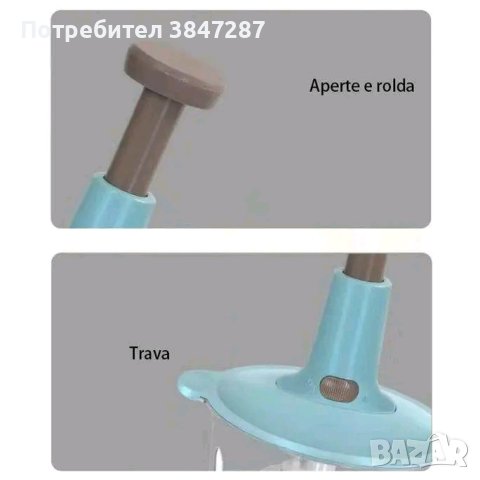 Кухненски робот, чопър с три остриета и ръчно предпазно заключване на капака , снимка 5 - Други - 42664273