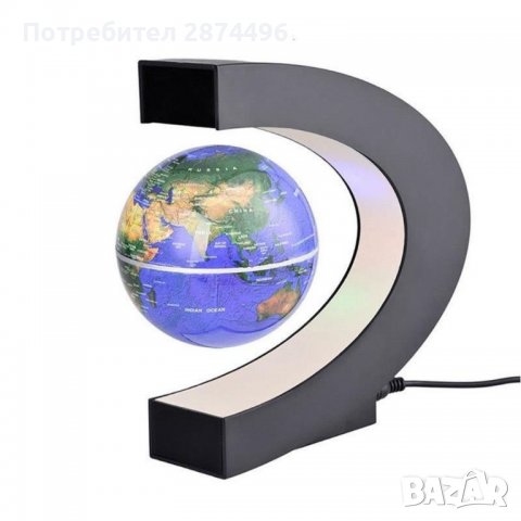 3726 Голям глобус-левитиращ, снимка 3 - Настолни лампи - 37874196