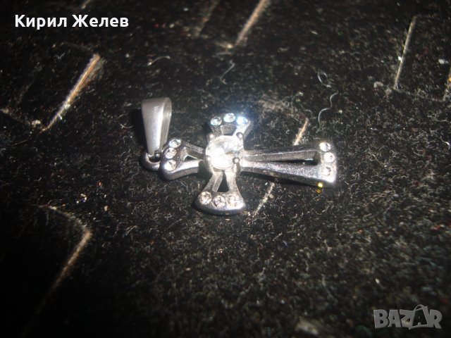 КРЪСТЧЕ БЛАГОРОДНА СТОМАНА с ФАСЕТИРАНИ КРИСТАЛИ 20945, снимка 10 - Колиета, медальони, синджири - 32088923