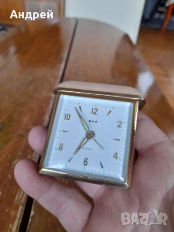 Стар настолен часовник будилник #2, снимка 3 - Антикварни и старинни предмети - 50971227