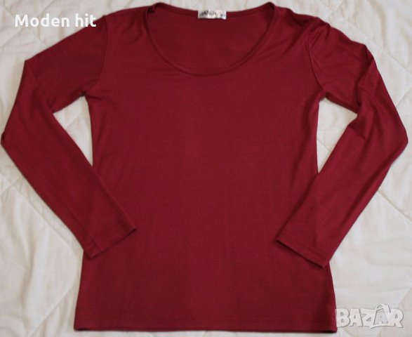 Нова блуза цвят бордо, снимка 1 - Блузи с дълъг ръкав и пуловери - 30382818