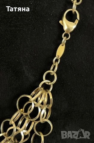 4-редно колие от позлатено  925 сребро ,66грамма, снимка 9 - Колиета, медальони, синджири - 53147377