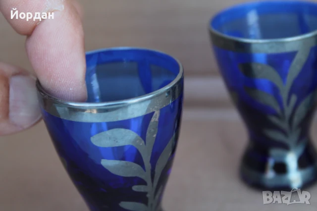 Стъклени чаши със сребърна украса, снимка 7 - Чаши - 51107959