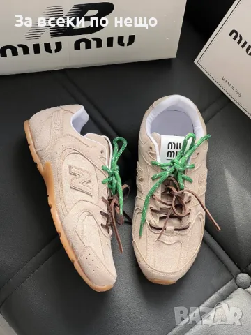 Miu Miu Дамски Маратонки👟Дамски Спортни Обувки Миу Миу - Налични Различни Цветове Код D2200, снимка 4 - Маратонки - 49428771