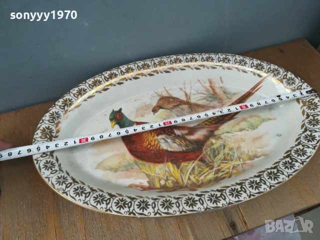 порцелан-красива голяма чиния 2409250746, снимка 2 - Антикварни и старинни предмети - 51815782