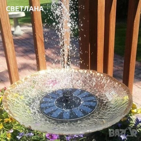 Соларен фонтан с три режима на разпръскване на водата, снимка 4 - Градински мебели, декорация  - 51459316