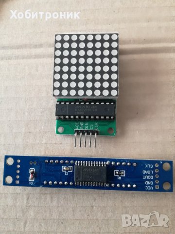 MAX7219 LED 8x8 матрица, 8 digit 7 сегментни индикатори, снимка 2 - Друга електроника - 31676816