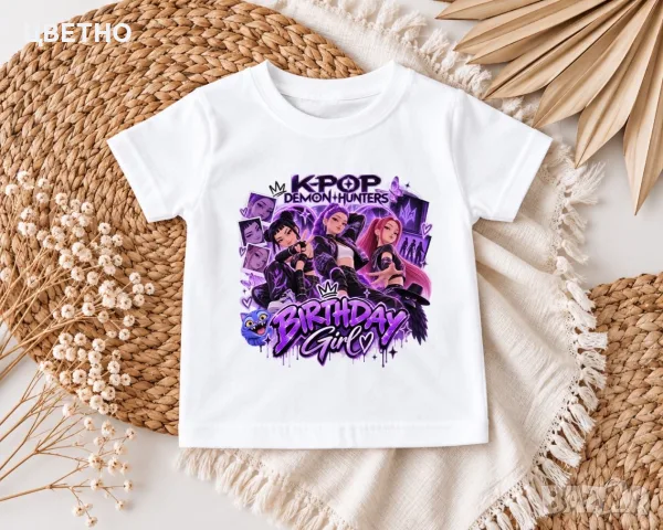 Детски памучни тениски K-Pop Demon Huntrix, снимка 8 - Детски тениски и потници - 56110715