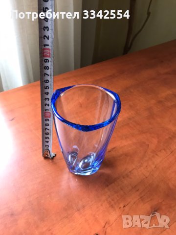 ВАЗА ВАЗИЧКА СТЪКЛО ЦВЕТНО РЕЛЕФ ДЕБЕЛО ОТ СОЦА, снимка 7 - Други ценни предмети - 44458775