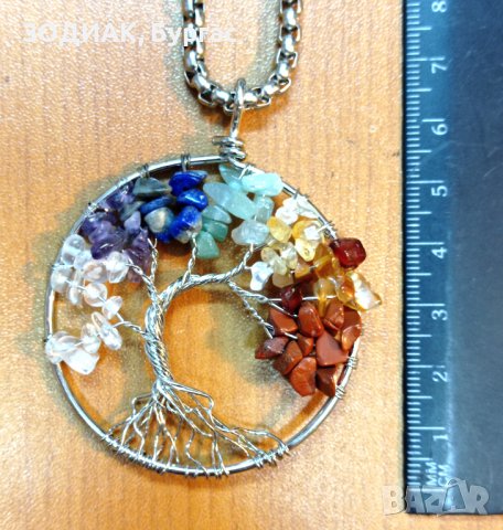 Колие Дървото на Живота - 7 чакри, снимка 3 - Колиета, медальони, синджири - 27495907