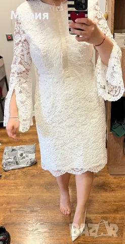 Бяла рокля от дантела , снимка 1