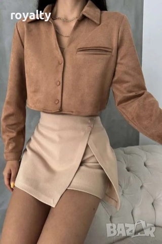 Елегантно дамско сако в кафяво , снимка 2 - Сака - 52213122