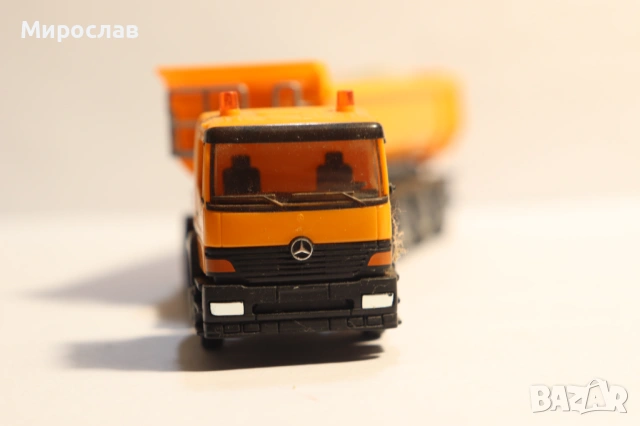 HERPA H0 1/87 MERCEDES ATEGO САМОСВАЛ ГОНДОЛА МОДЕЛ КАМИОН, снимка 4 - Колекции - 53129032