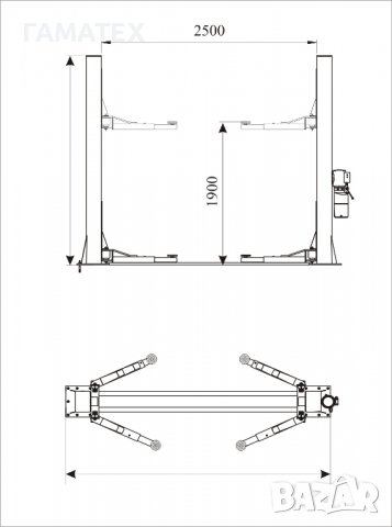 4 тона Подемник Solid Negel 4000F + анкери + 4*85 мм адаптери 2+2 степенни рамена, снимка 2 - Подемници - 36722840