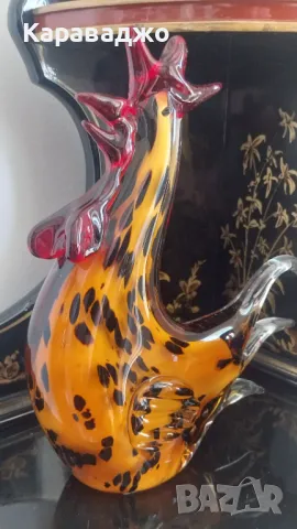 Статуетка Петел Мурано, снимка 2 - Статуетки - 50415835