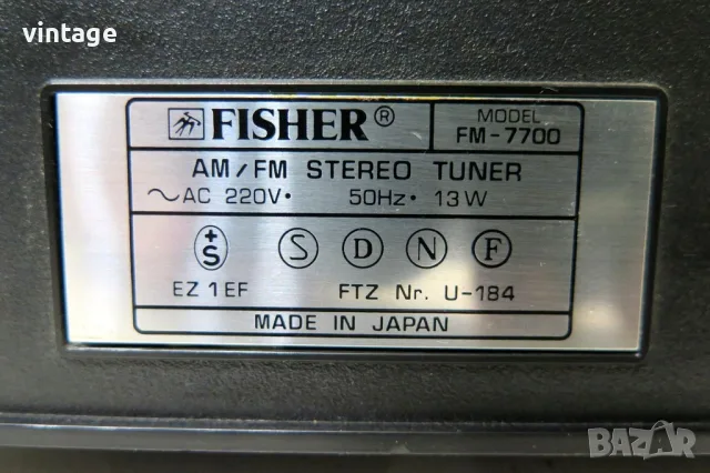 Fisher FM-7700 AM/FM Stereo Tuner, снимка 7 - Други - 56526914