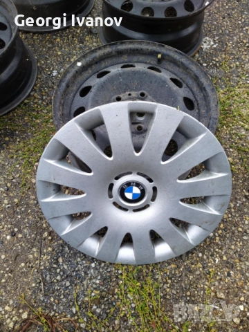 Продавам оригинални железни джанти с оригинални тасове, 16 цола за БМВ, снимка 6 - Гуми и джанти - 51979894