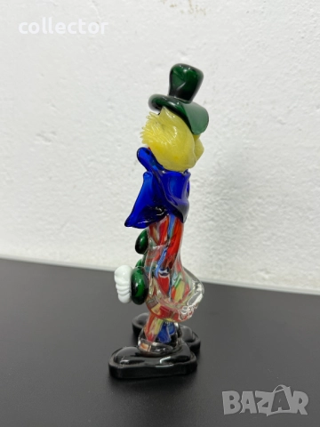 Ръчно изработен стъклен клоун Мурано. №7432, снимка 4 - Антикварни и старинни предмети - 51940199