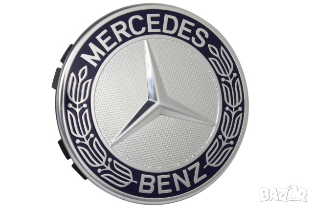 капачки за джанти за мерцедес Mercedes Classic 75мм сиви черен 4 броя, снимка 2 - Аксесоари и консумативи - 40264565