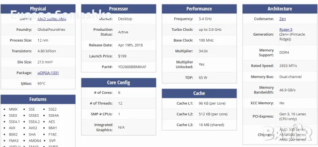 Продавам AMD Ryzen 5 2600 (Socket AM4) – Перфектен, супер цена!, снимка 4 - Процесори - 56198186