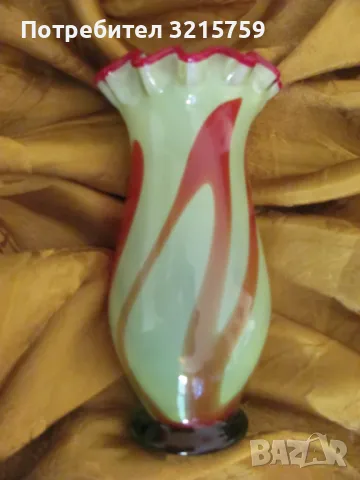 Ваза двуцветно кристално стъкло, ръчна изработка, снимка 7 - Декорация за дома - 49315151