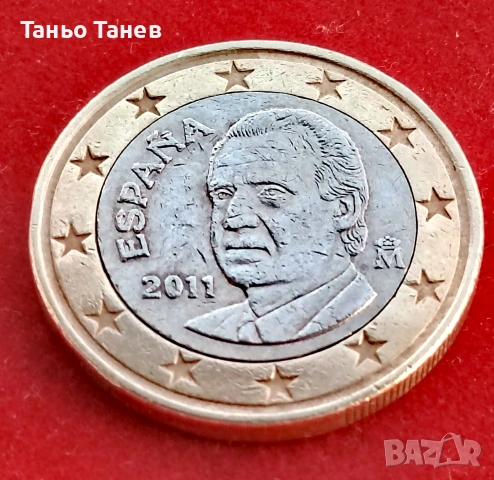 Една много странна Испанска монета от 1Евро 2011г., снимка 4 - Нумизматика и бонистика - 54240025