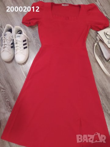Червена лятна рокля , снимка 7 - Рокли - 40337853
