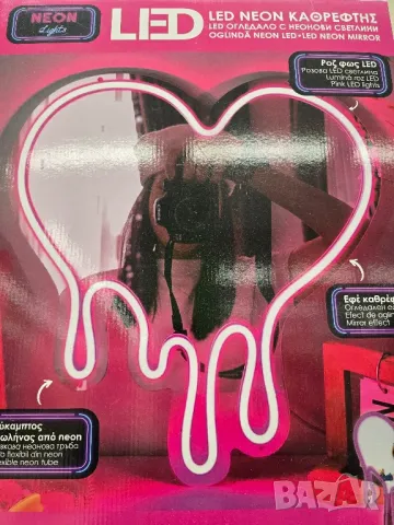 огледало неонова светлина usb