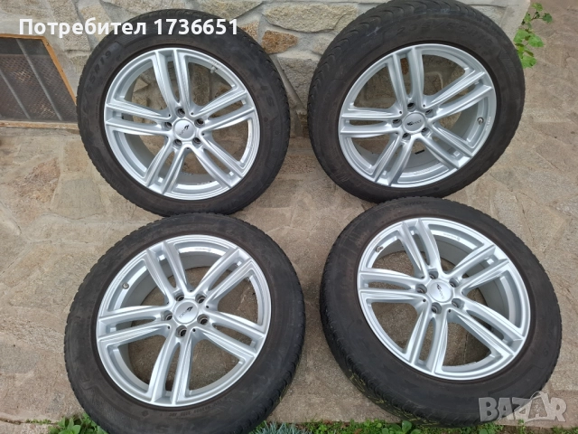 Джанти с зимни гуми 19 цола 5х112, снимка 2 - Гуми и джанти - 52633163