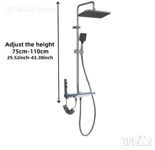 Луксозен Душ Комплект "Лунна Светлина" с LED Осветление и Дигитален Дисплей, снимка 6 - Душове - 51230216