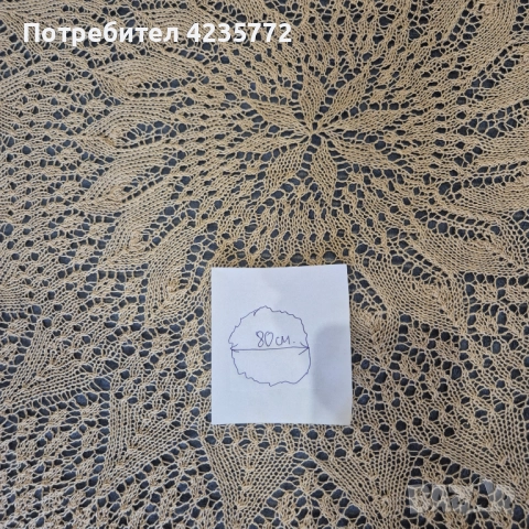 Покривка за маса плетена на една кука. , снимка 2 - Покривки за маси - 52894923