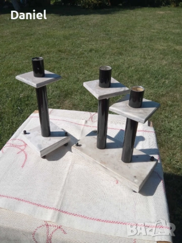 Свещници дървни, метални и мраморни, снимка 5 - Декорация за дома - 53995868