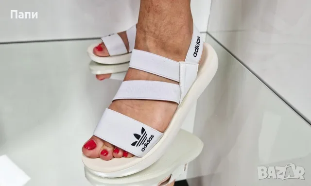 Дамски сандали Adidas в бяло, снимка 3 - Сандали - 56171241