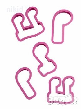 5 бр Нота Ноти Музика Музикални резци резец пластмасови форми форма за сладки тесто фондан, снимка 2 - Форми - 39470348