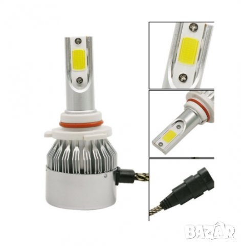 Диодна крушка 9006 С6 36W 2бр. в комплект, снимка 3 - Аксесоари и консумативи - 31339872