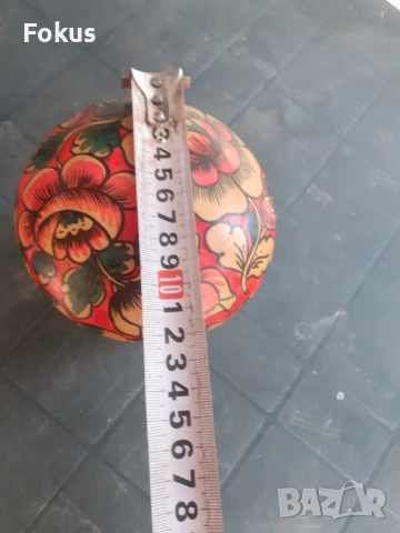 Руска дървена играчка гъба рисувана Матрьошка, снимка 7 - Антикварни и старинни предмети - 53280642