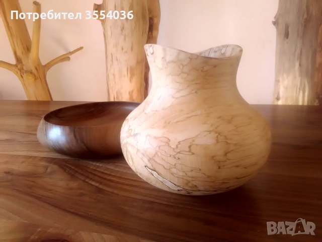 Ваза от дърво, снимка 3 - Вази - 54174883