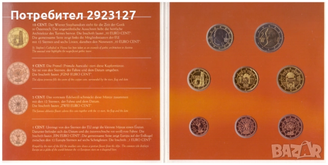 СЕТ АВСТРИЙСКИ ЕВРО МОНЕТИ 2004 ГОДИНА, снимка 7 - Нумизматика и бонистика - 51503048
