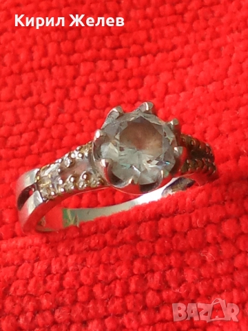 ЕМАЙЛИРАН СКЪПОЦЕНЕН СРЕБЪРЕН ПРЪСТЕН СРЕБРО S925 с ЮВЕЛИРНО ФАСЕТИРАН БЛЕСТЯЩ ЦИРКОН 47544, снимка 10 - Пръстени - 50489280