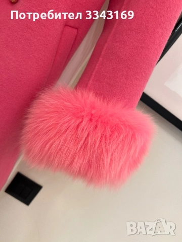 Розово пухкаво палто, снимка 7 - Палта, манта - 51628948